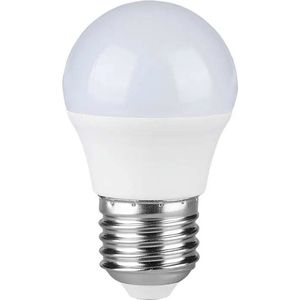 V-TAC Ledlampen, fitting E27, 3,7 W (komt overeen met 25 W), G45-320 lumen, 3000 K warm-wit, opening van de lichtstraal 180 graden, maximale efficiëntie en energiebesparing