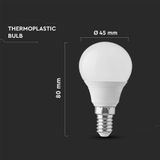 V-TAC VT-1819-N E14 Witte LED Lampen - Golf - IP20 - 3.7W - 320 Lumen - 6500K