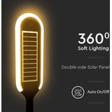 Solar Meerpaalverlichting - IP65 - Wit + Zwart - 5W- 400 Lumen - 4000K