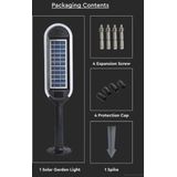 Solar Meerpaalverlichting - IP65 - Wit + Zwart - 5W- 400 Lumen - 3000K