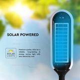 Solar Meerpaalverlichting - IP65 - Wit + Zwart - 5W- 400 Lumen - 3000K