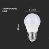 V-TAC - Golf - LED Lamp - Wit - E27 Houder - 4.5W - 470 Lumen - 3000K
