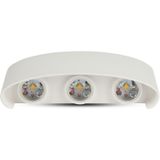 V-TAC VT-846-W-N  Half ovale LED wandlamp - Bridgelux - IP65 - Wit - 5W - 630 Lumen - 3000K