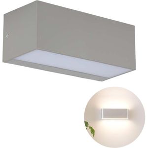 LED-Rechteckige Wandleuchte 12W Doppelter Lichtstrahl Farbe Grau 3000K IP65