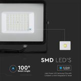 V-TAC Led-buitenspot 50 W met Samsung-chip – [nieuwste generatie] – IP65-4000 lumen – led-buitenspot zwart voor huis, tuin, garage – waterdicht – koplamp – natuurlijk wit licht