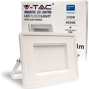V-TAC Led-koplamp voor buiten, wit, IP65, chip, Samsung, 100 W, kleur van het licht, natuurlijk wit