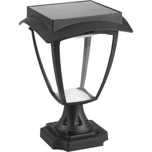 Zonne Vloerlamp -IP65 - Mat Zwart - 2W - 110 Lumen - 3000K+6000K