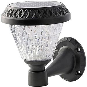 VT-969 LED Solar Wandlamp met RF Controle CCT: 3-in-1 zwart lichaam IP44 (D: 160 x 230 mm)