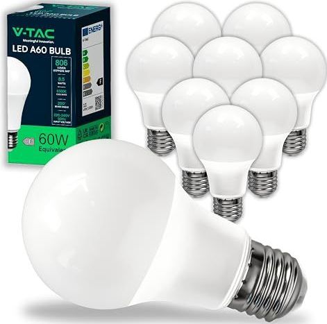 LED - A60 - Warm Wit - E27 - 8,5 W - 806 Lumen - Niet Dimbaar