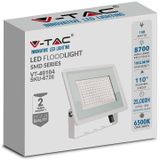 V-TAC VT-49104-W  Witte LED Schijnwerpers - F - Klasse - IP65 - 100W - 8700 Lumen - 6500K