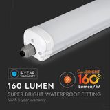 V-TAC VT-1532-N Witte LED Armaturen - X Series - Evolution - IP65 - 32W - 5120 Lumen - 4000K - 5 Jaar - 150CM