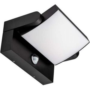 17W LED Wandlamp - Zwart - Aluminium - IP65 - Met PIR Sensor