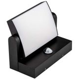 V-TAC VT-11020S-B LED Draaibare Wandlamp - PIR Sensor - IP65 - Zwart - 17W - 2580Lumen - 4000K