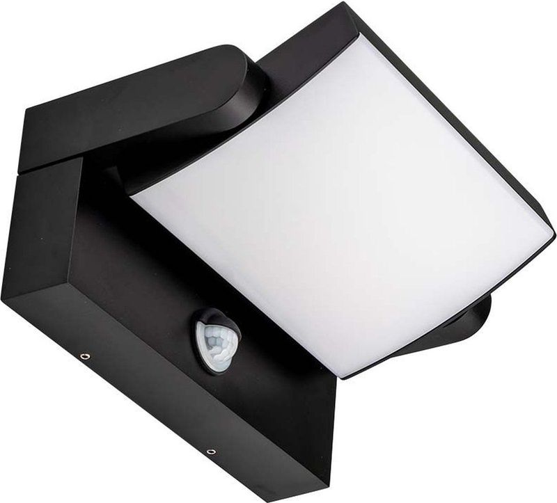 V-TAC VT-11020S-B LED Draaibare Wandlamp - PIR Sensor - IP65 - Zwart - 17W - 2580Lumen - 4000K