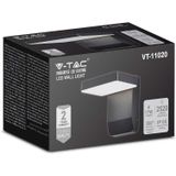 V-TAC VT-11020-SQ-B  Draaibare LED wandlamp - Zwart - IP65 - 17W - 2520 Lumen - 3000K