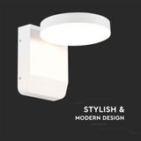 V-TAC VT-11020-RD-W - LED Draaibare Wandlamp - Wit - Aluminium - 17W - 2480 Lumen - IP65 - 3000K