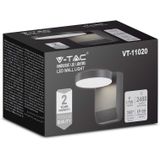 LED Wandlamp - 17W - Zwart - IP65 - 3000K