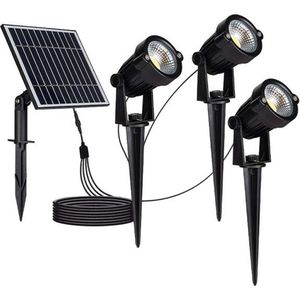 Solar Spike - Licht - IP65 - 50x3 Lumen - 3000K - Zwart