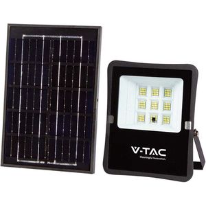 V-TAC VT-55050  Schijnwerpers op zonne-energie - IP65 - Zwarte behuizing - 400 lumen - 6400K