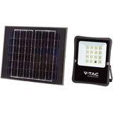 V-TAC VT-55100  Schijnwerpers op zonne-energie - IP65 - Zwarte behuizing - 1200 Lumen - 6400K