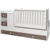 Lorelli Mini Max White/Coffee 2-in-1 Bed en Commode 1015050-0027A