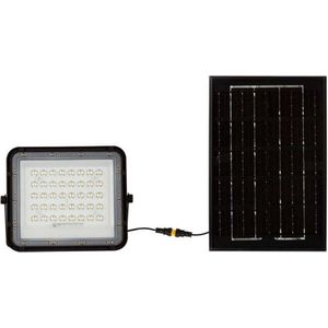 V-TAC Led-buitenspot met 6 W zonnepaneel - 12 uur looptijd - Samsung chip - IP65 - 400 lumen - led-schijnwerper met afstandsbediening en batterij voor huis, tuin, garage - licht