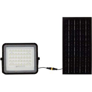 V-tac VT-80W LED Solar Floodlight - 6400K - 6000mAh - 3M kabel - Incl. afstandsbediening - Zwart
