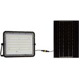 V-tac VT-120W LED Solar Floodlight - 6400K - 12000mAh - 3M kabel - Incl. afstandsbediening - Zwart