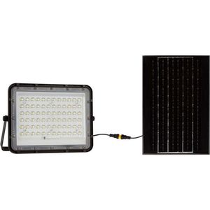 V-TAC VT-120W 7825 LED-schijnwerper, Zonne-energiemodule 15 W Koudwit Zwart