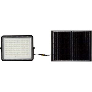 Schijnwerper op zonne-energie - IP65 - Zwart - 15W - 1800 Lumen - 6400K