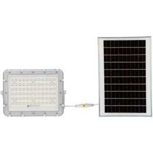 V-tac VT-120W LED Solar Floodlight - 6400K - 12000mAh - 3M kabel - Incl. afstandsbediening - Wit