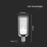 LED Slim Straatlantaarn - IP65 - Zwart - 100W - 8700 Lumen - 6500K