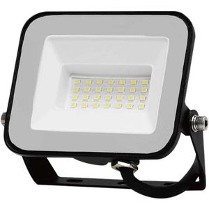 V-TAC VT-44030-B  Zwarte LED Schijnwerper - Samsung - IP65 - 30W - 2505 Lumen - 3000K - 5 Jaar