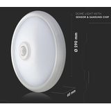 V-TAC VT-13 LED PIR Plafonnière - Wit - 12 Watt - 900 Lumen - 3000K