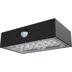 V-TAC VT-403-B Wandlamp - Zwart - Zonne-energie - 3 Watt - 350 Lumen