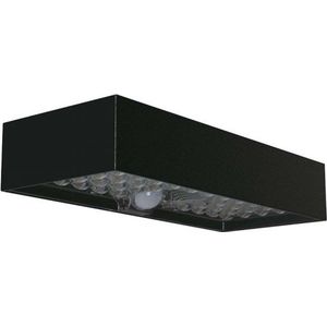 V-TAC VT-406S-B  wandlamp op zonne-energie - Sensor - IP65 - Zwarte behuizing - 900 Lumen - 4000K