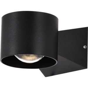 V-TAC VT-1179-B  LED wandlamp - Rond - IP65 - Zwarte behuizing - 5 Watt - 465 Lumen - 3000K