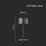 Dimbare LED tafellamp LED/1,5W/5V 2700-5700K IP54 zwart
