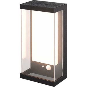 V-TAC VT-1193-B Wandlamp op zonne-energie - IP54 - Zwarte behuizing - 95 Lumen - 3000K