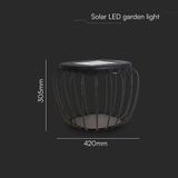 V-tac - 23383 VT-7993 Solar-Tischlampe 1 w Warmweiß, Kaltweiß Schwarz