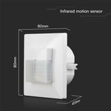 V-TAC VT-81009 Bewegingssensoren - Infraroodsensor - IP20 - Wit - 5 Jaar - Modelnr: - VT-81009