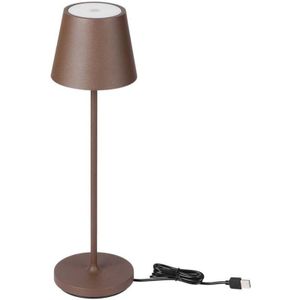Draadloze oplaadbare tafellamp - IP54 - Corten - 1.5W- 150 Lumen - 3000K