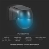 V-TAC - VT-8028 Bewegingssensor - Zwart - PIR-Sensor