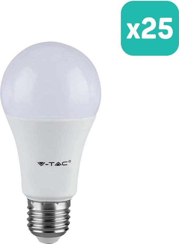 V-TAC - VT-2099-N - LED-lamp - Wit - E27 Houder - 8.5W - Set van 25