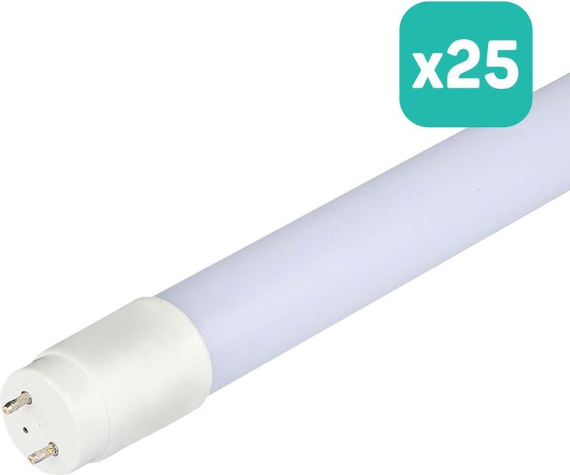 V-TAC - LED T8 Buis - Wit - 20W - 2100 Lumen - 4000K - 150CM - Set van 25