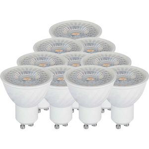 V-TAC - LED Dimbare Spot Light - Wit - GU10 - Set van 10 - 6W - 445 Lumen - 3000K