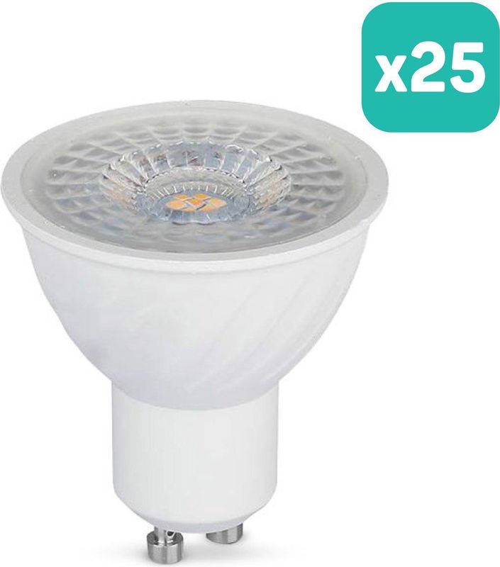 V-TAC - LED Dimbare Spot Light - Wit - GU10 - Set van 25