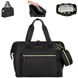 Kikkaboo Wickeltasche Maxi mit Wickelunterlage, kleine Tasche, Reißverschluss black