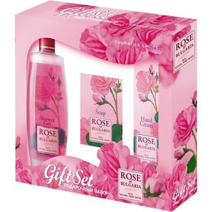 BioFresh Gift - pakketten Rose of Bulgaria: douchegel 330 ml, handcrème 75 ml en roze zeep 100 gr.