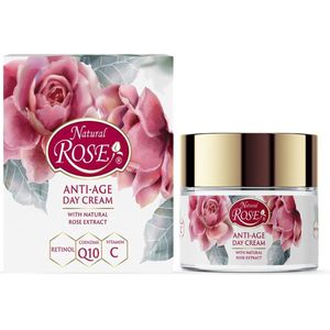 Anti-age creme met rozenolie, Vitamine A, Q10 en Vitamine C, 50ml